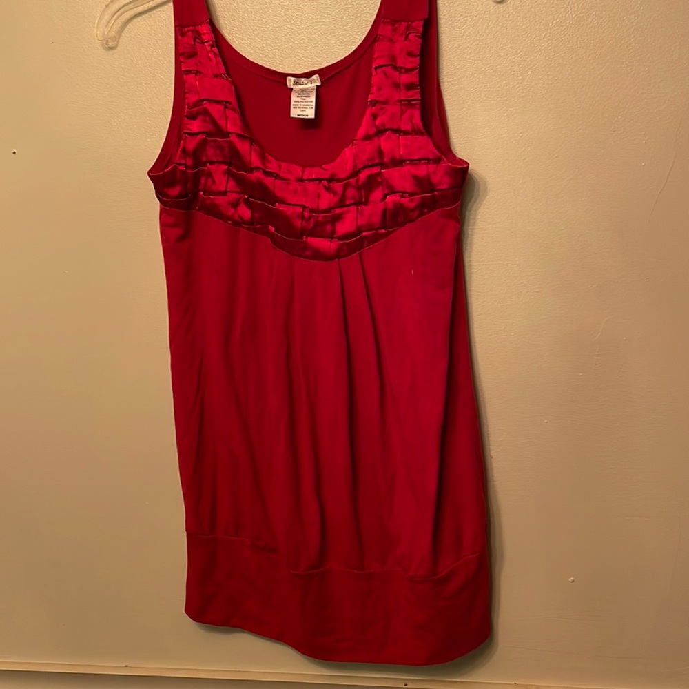 Studio Y red long shirt. Size medium